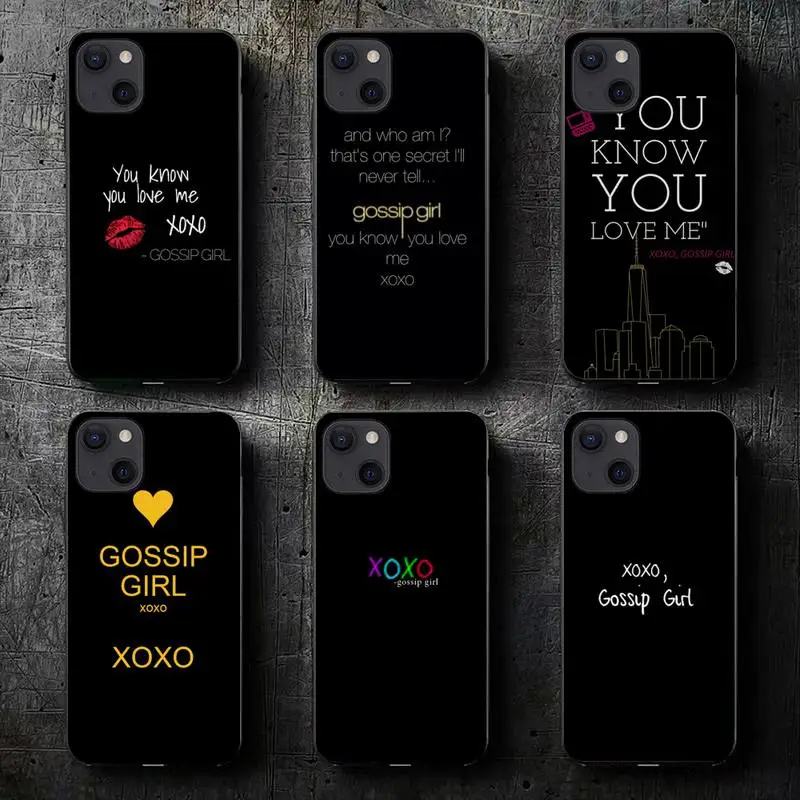 Чехол для телефона Gossip Girl "Ты знаешь, что любишь меня" XOXO для iPhone 11 12 Mini 13 14 Pro XS Max X 8 7 6s Plus SE XR.