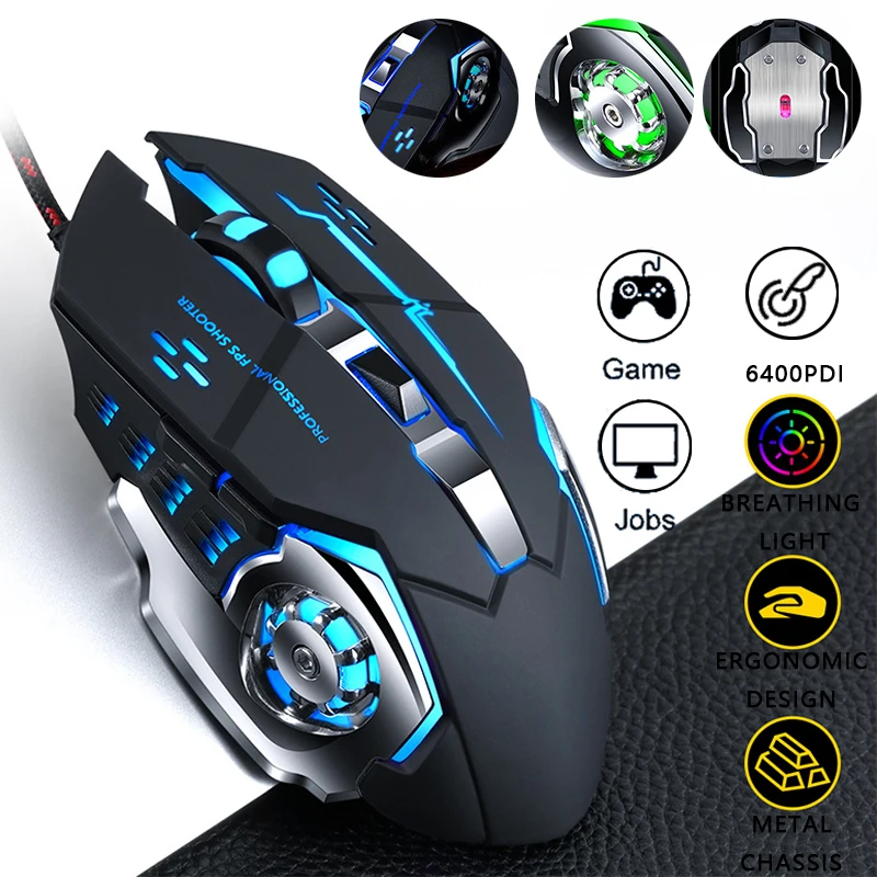 

Мышь Компьютерная Проводная с RGB-подсветкой, 4 режима dpi