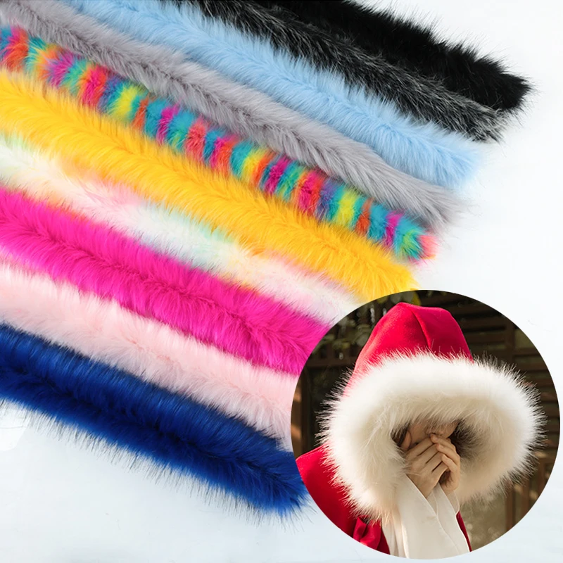 

1M Faux fox fur Furry Fluffy Trim Trimming For Sweater Coat Hood Hat DIY Fluffy Garment Materials Garment Crafts
