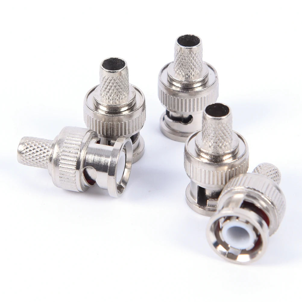 

10 Sets 3-Piece BNC Male RG58 Plug Crimp Connectors Brass BNC Plug Crimp Connectors RG58 Plug Crimp Connectors