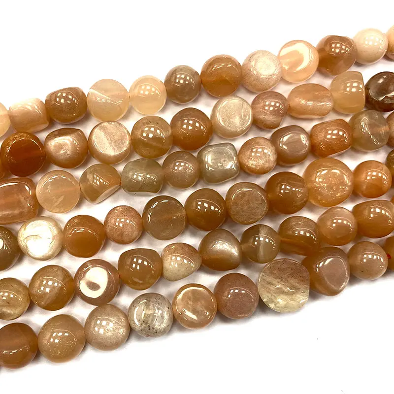 

Natural Gemstone Orange Sunstone 8-10mm Irregular Stone Beads Charms Diy Women Bracelet Necklace Earrings for Jewelry Making