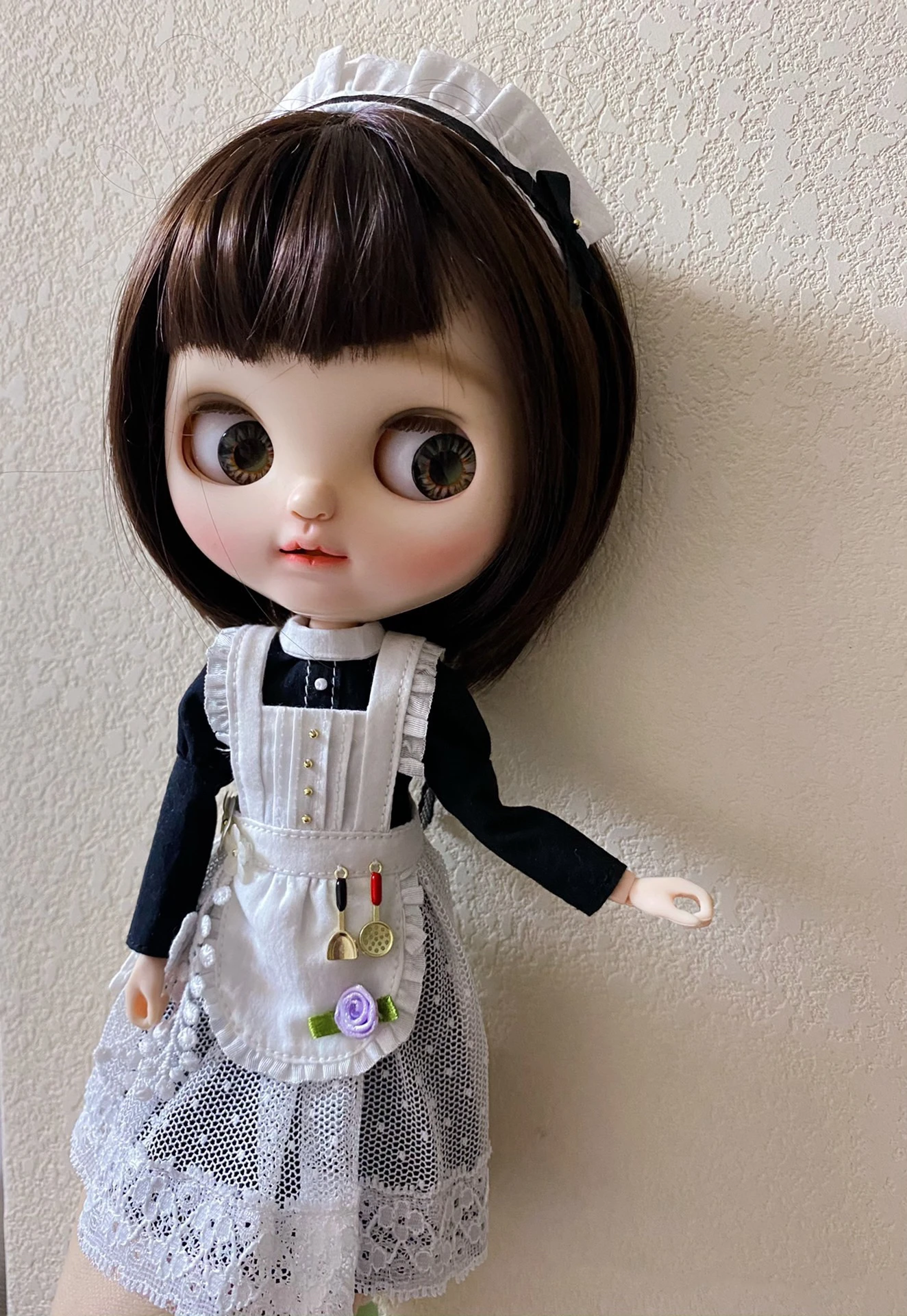 

BJD Blythe dress Clothes Maid apron skirt 1/6 30cm Dolls (Fit for Pullip,Ob24, ob22、Licca)