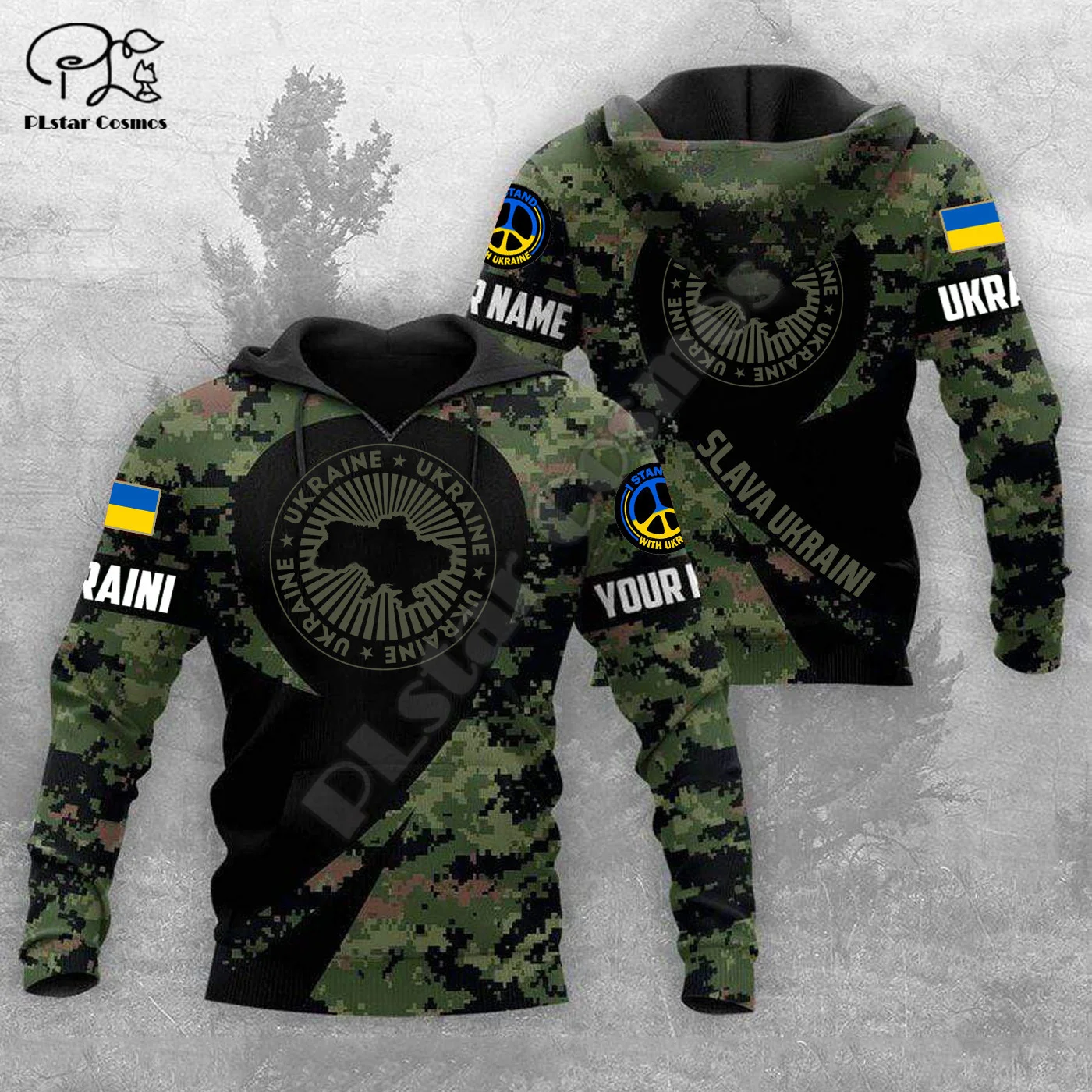 

Country Flag Ukraine Army Camo Soldier Ukrainian Pullover Tracksuit 3DPrint Men/Women Harajuku Casual Funny Jacket Hoodies 5X