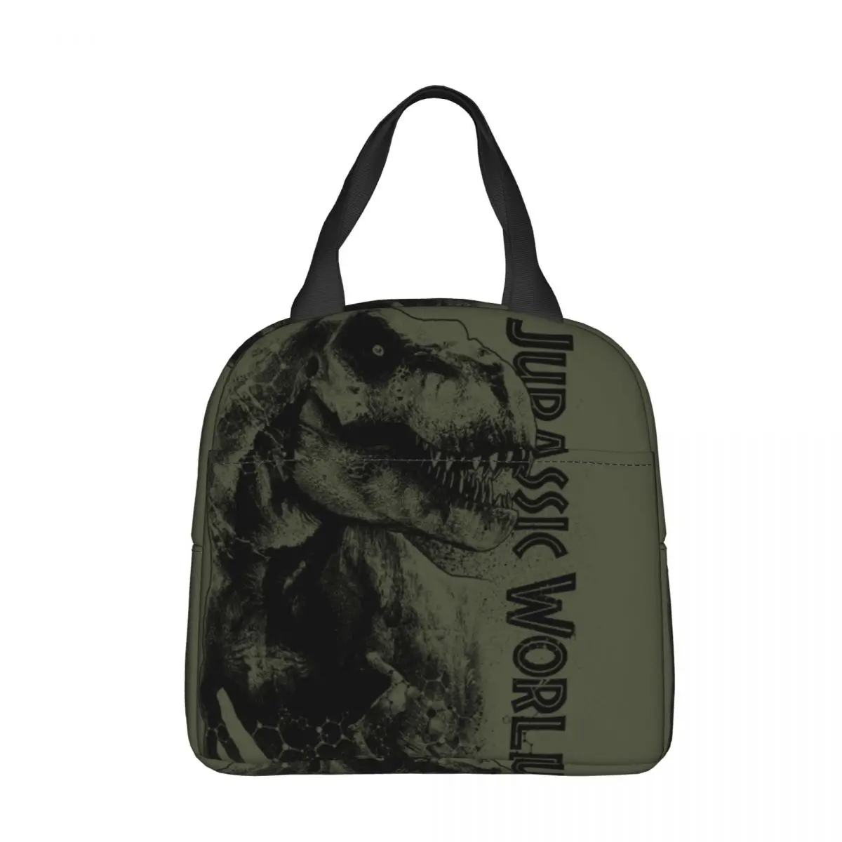 Jurassic Park On The Prowl Insulated Lunch Bag Cooler Bag Reusable Portable Lunch Box Tote Girl Boy Office Outdoor