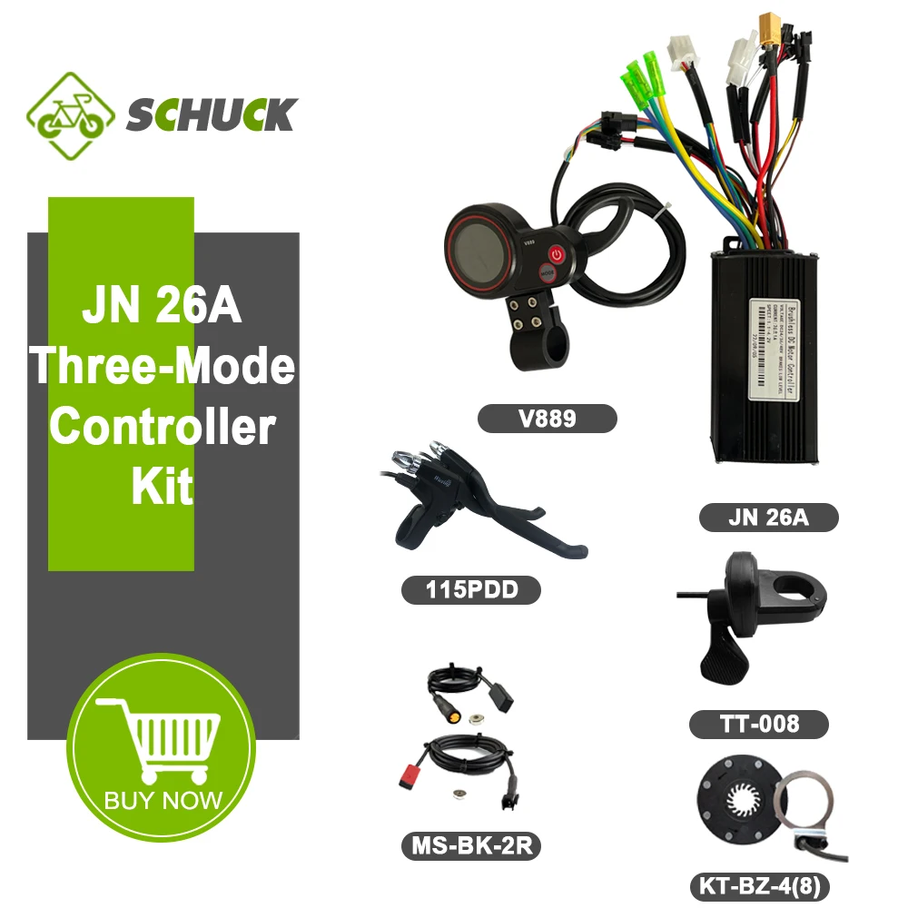 

JN 26A Sinewave Three-Mode Controller with Display Ebrake Sensor Throttle PAS Use for 500W 750W Ebike Motor Conversion Parts