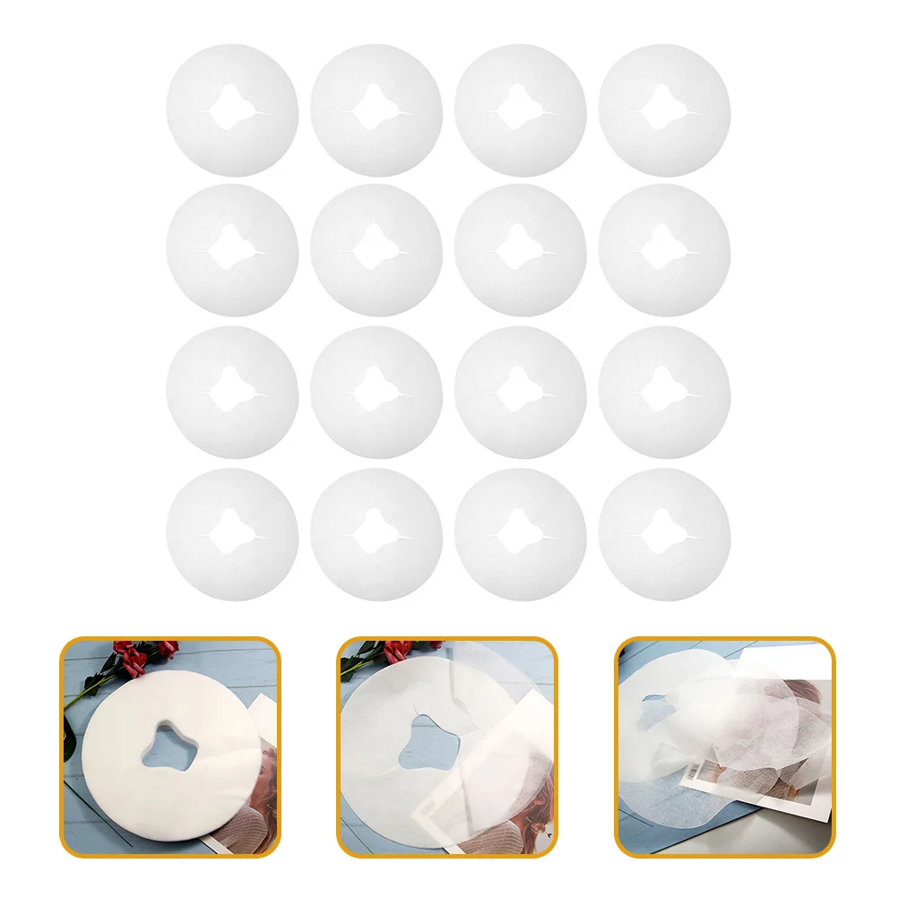 

200 Pcs Body Pillow Cover Disposable Massage Pads Spa Bed Face Massaging Headrest Masks Mat The Hole