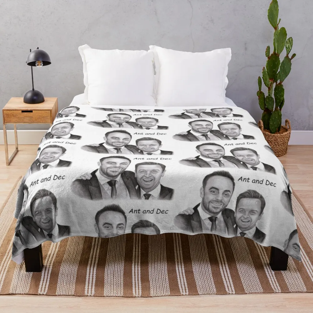 

Ant and Dec, дизайнерское одеяло королевского размера, фланелевая ткань