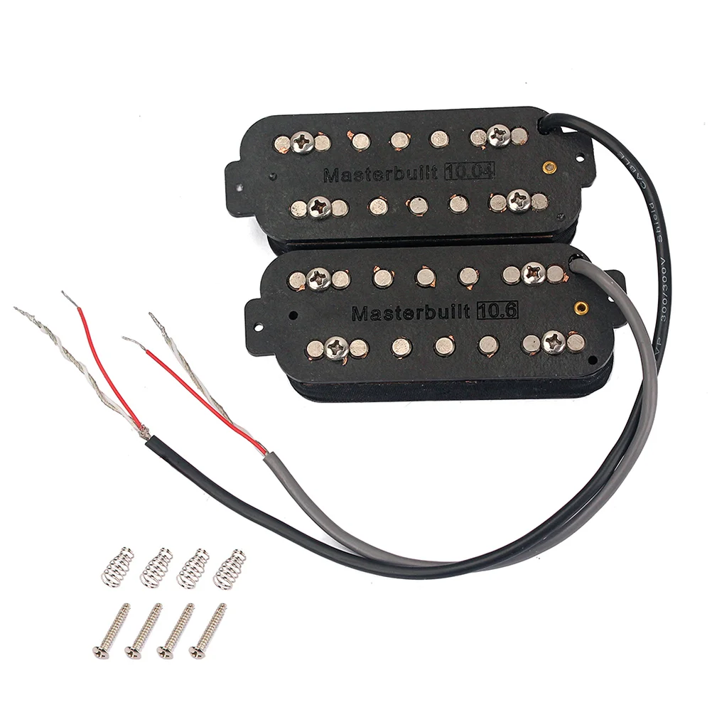 

2pcs Alnico 5 Dual Coils Rosewood Humbucker Pickup Bridge Neck Set for 7-String Guitar Replacement (Coffee)