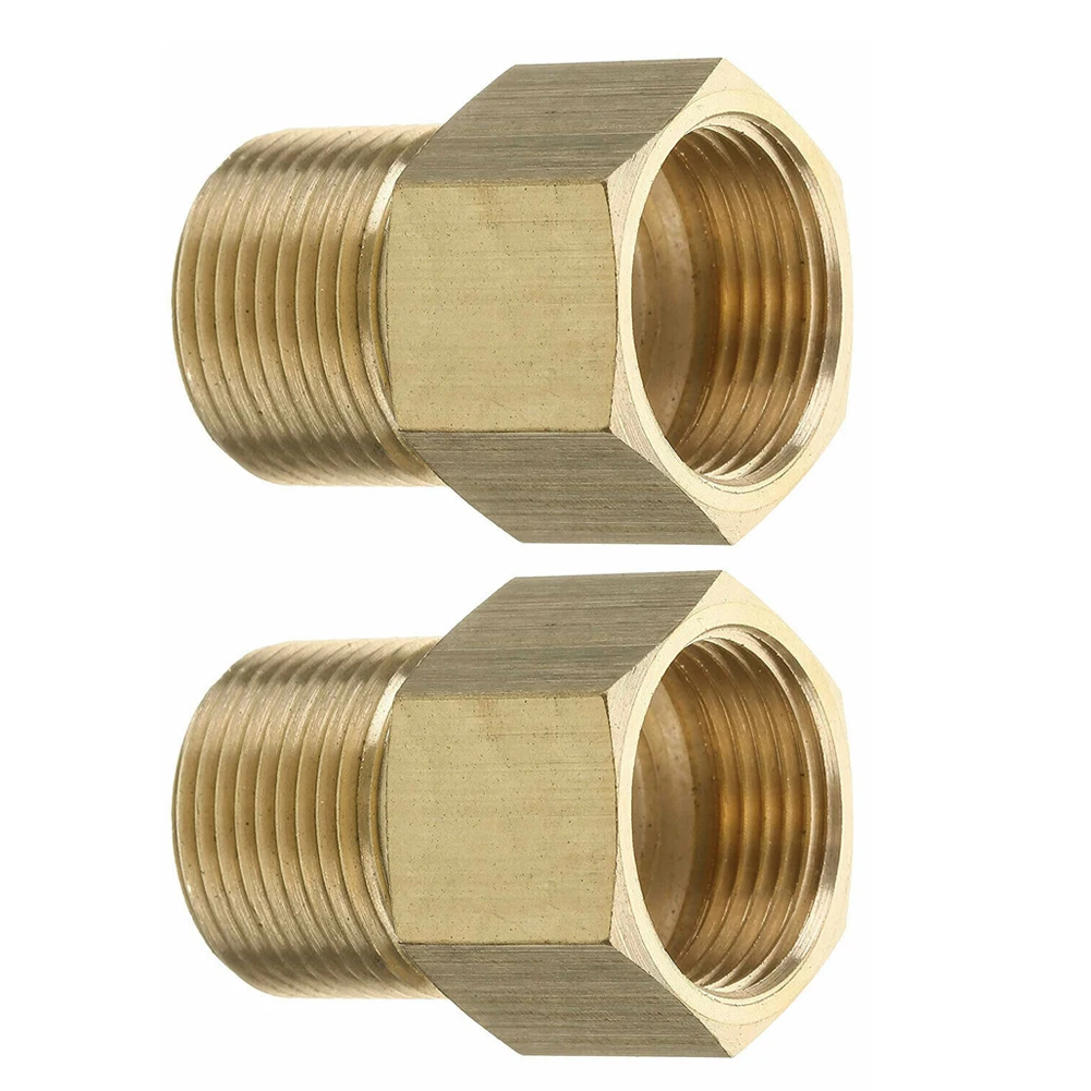 

2Pcs Brass Coupler High Pressure Washer Thread Connector Hose Fitting M22 15mm Male To M22 14mm Female Adaptor