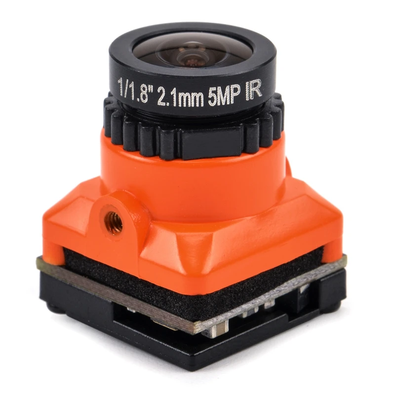 FPV Camera HD 1500TVL 2.1MM Wide Angle With OSD Adjustment Board For RC Racing Drone Replacement Parts Orange