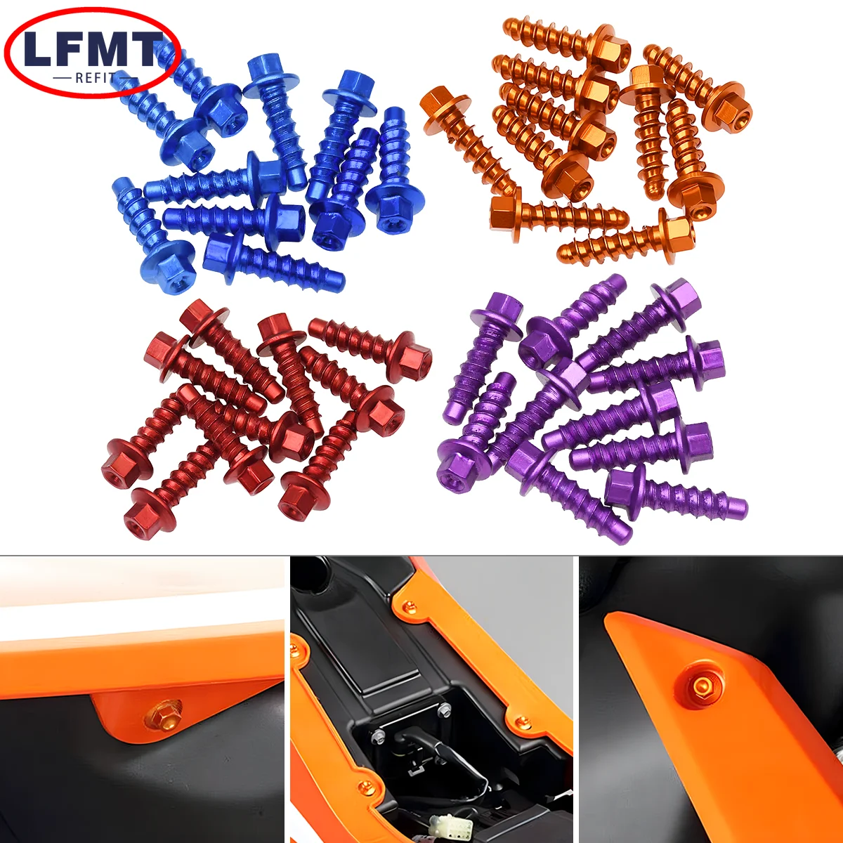 Комплект алюминиевых саморезов с ЧПУ для мотоцикла KTM EXC EXCF XCW SX SXF XCFW Husqvarna FE TE FC TC FX