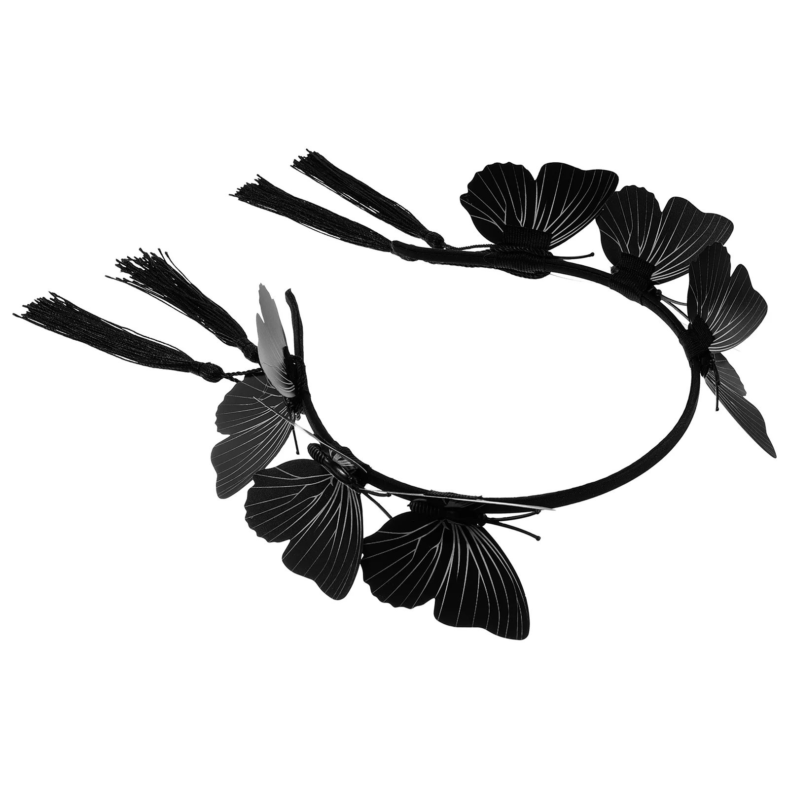 

Punk Butterfly Headband Girl Child Roleplay Costume Butterflies Hair Hoop Plastic Cosplay Wear