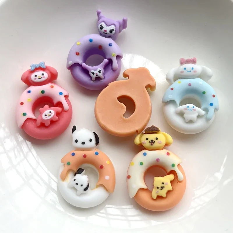 10 шт. смешанные стили кавайные животные в форме хлеба с плоской задней стороной