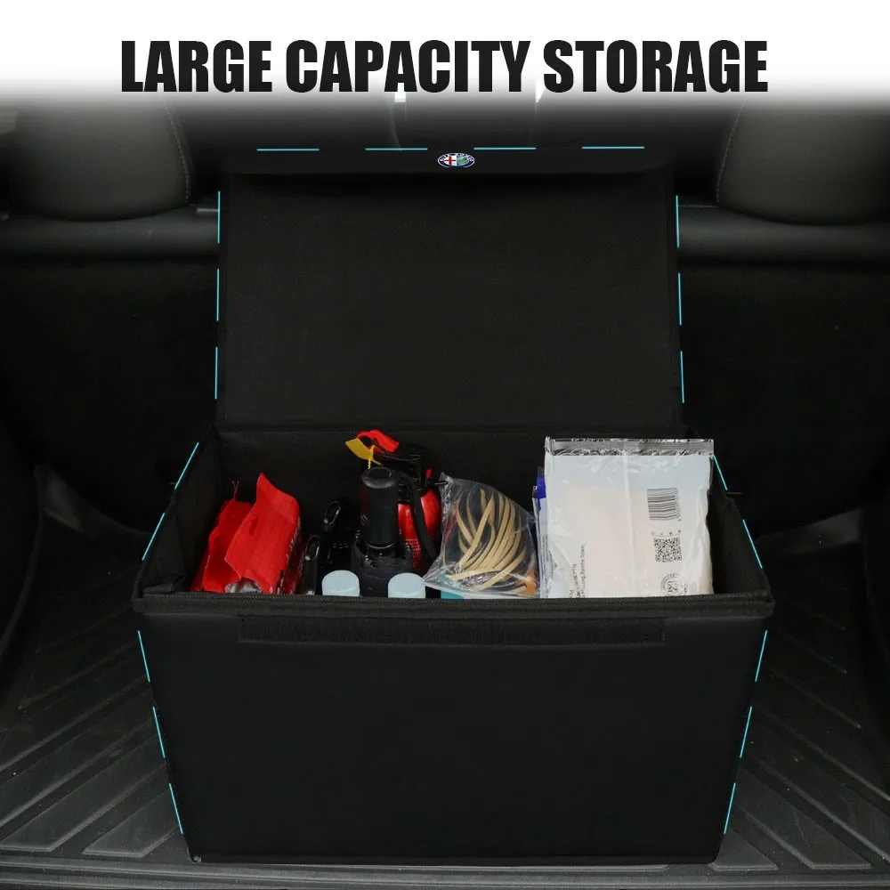Коробка-органайзер для багажника автомобиля с ручкой и крышкой складная коробка