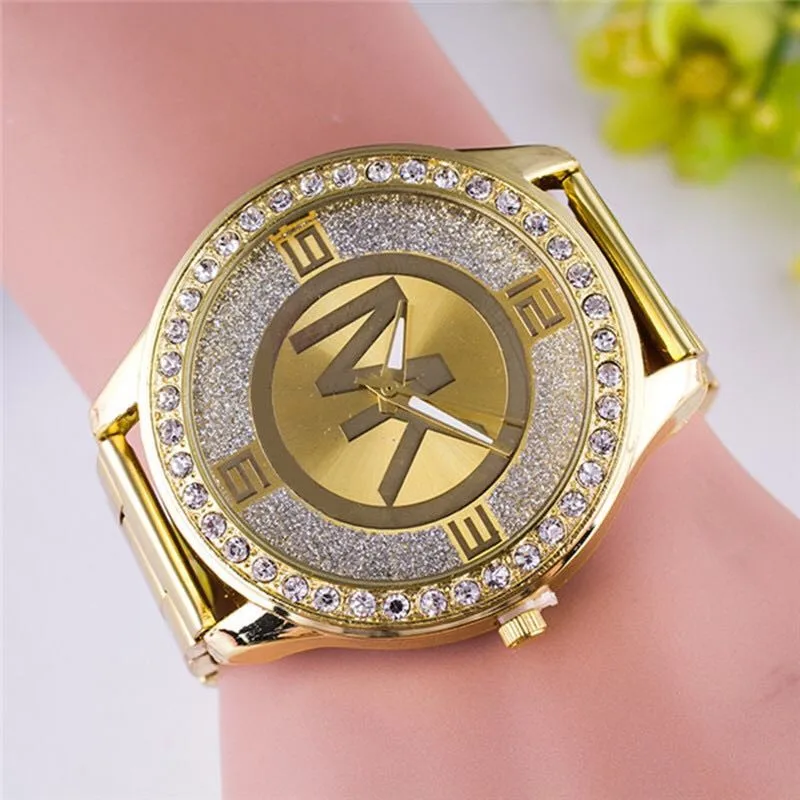 

Wk Luxury Brand European And American Fashion Watch Ladies Gold Diamond British Watch Casual Stainless Steel Ladies Watch