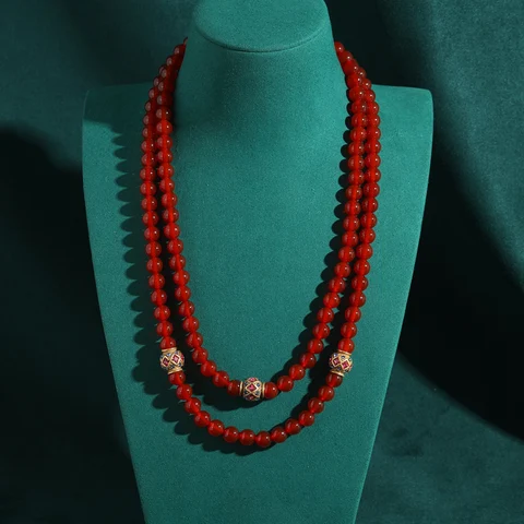 Многослойное ожерелье LOVE GREEN LIVE GREEN из меди с агатом