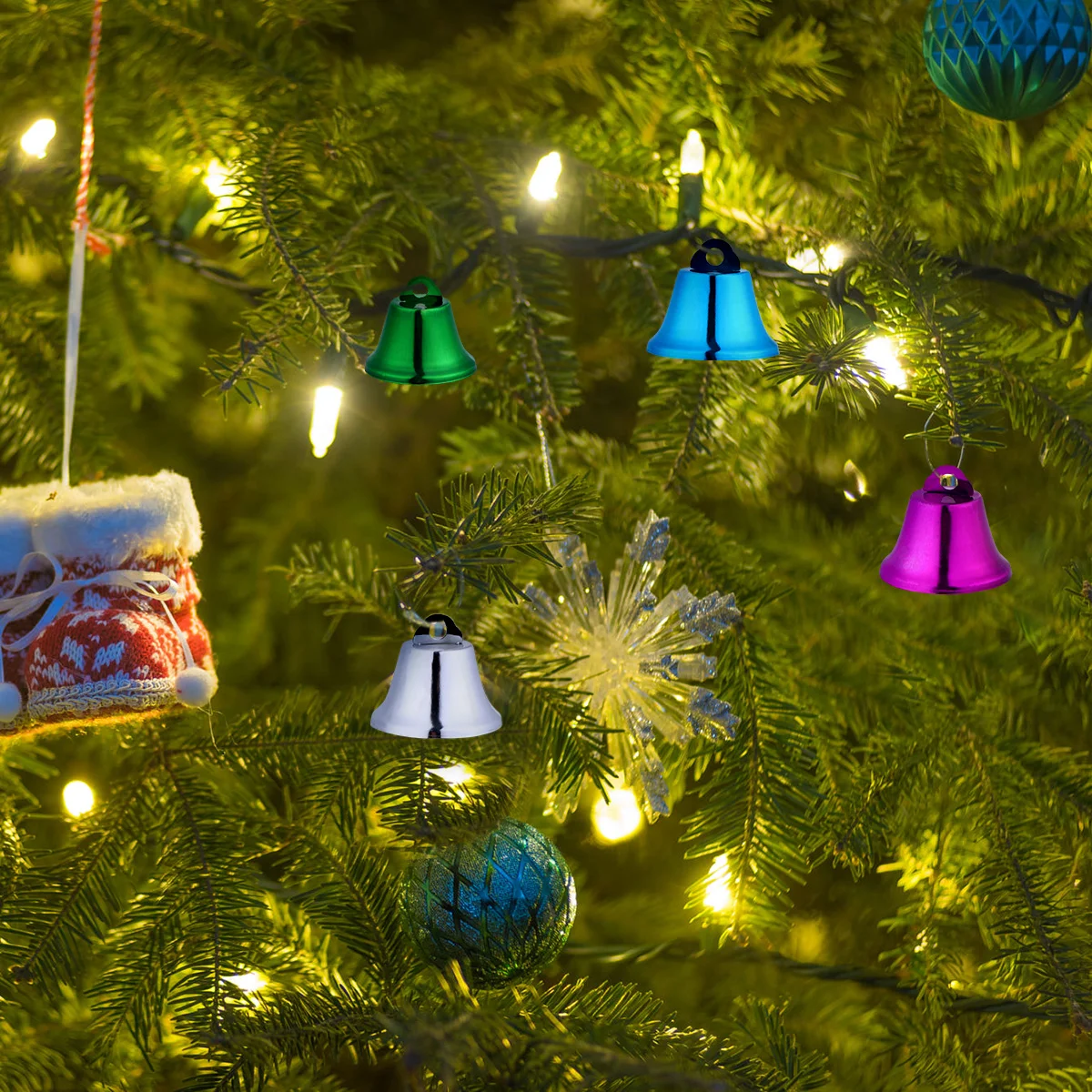 20 шт. рождественские колокольчики и металлические для украшения поделок
