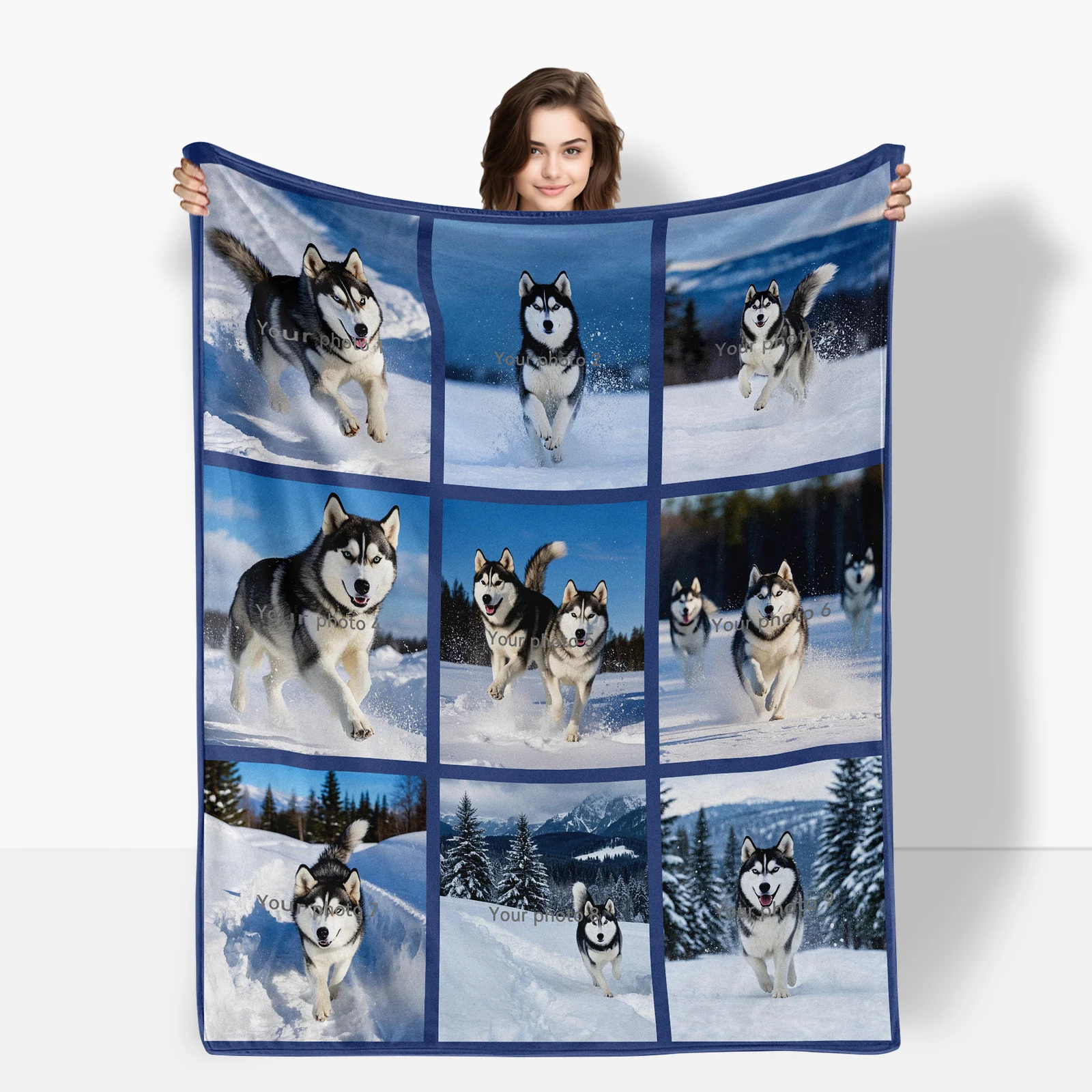 Кашемировое одеяло с изображением собаки Nike