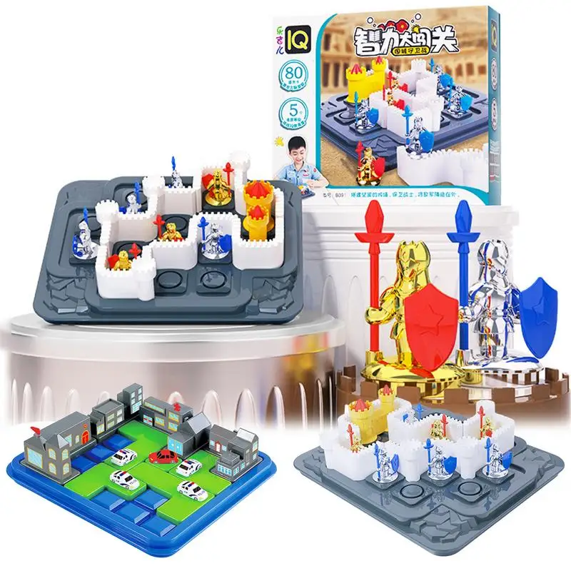 

Logic Puzzle Board Game Cop Catching Thief Brain Teaser Shapes Games Puzzle Toy For Adults Kids Children