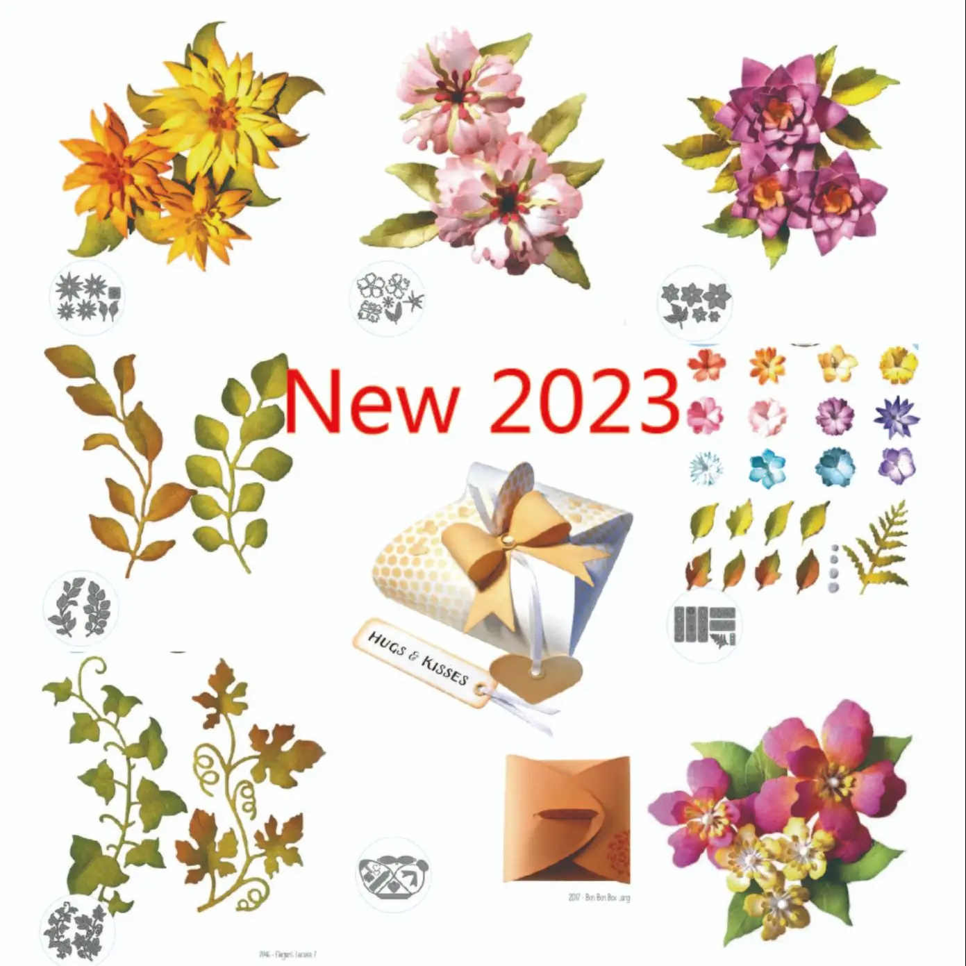 2023 новые металлические пресс-формы цветы и растения Украшение для скрапбукинга тисненые пресс-формы шаблон поздравительная открытка пресс-формы (art.: 3920c2d672f71) - 3920c2d672f71