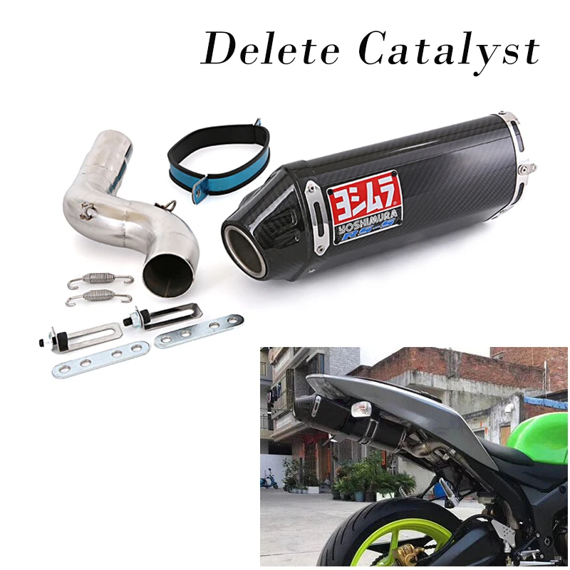 

Under Cushion Exhaust Pipe For Kawasaki Ninja ZX6R ZX636 2004-2008 Motorcycle Muffler Mid Link Pipe Delete Catalyst Slip On