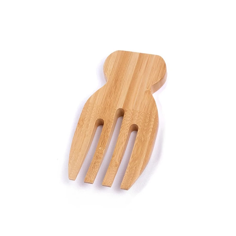 Bamboo Salad Hands Natural Rice Spoon Non-Stick Soup Unpainted Wooden Stirring Fork Utensils Durable