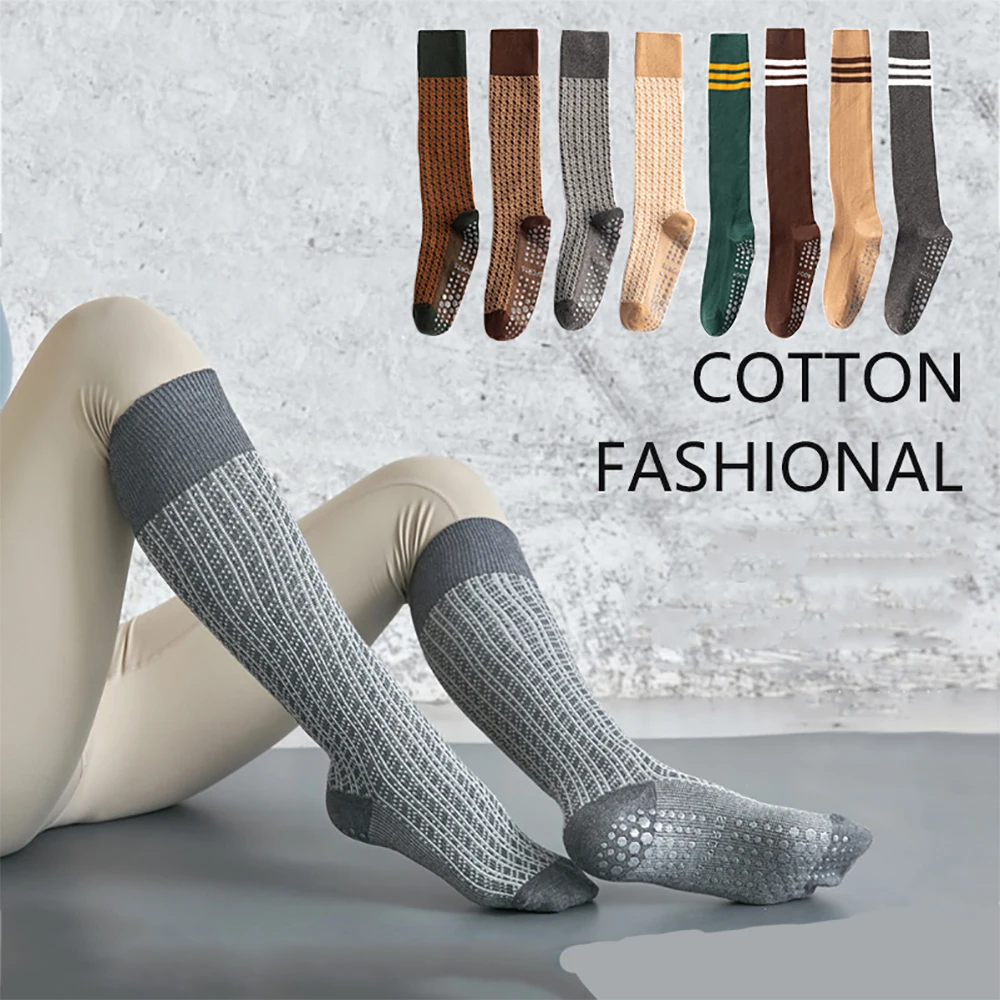 

Носки женские осенне-зимние для йоги, пилатеса, профессиональные носки для бега, скакалки, фитнеса, велоспорта, альпинизма, Длинные хлопковые носки