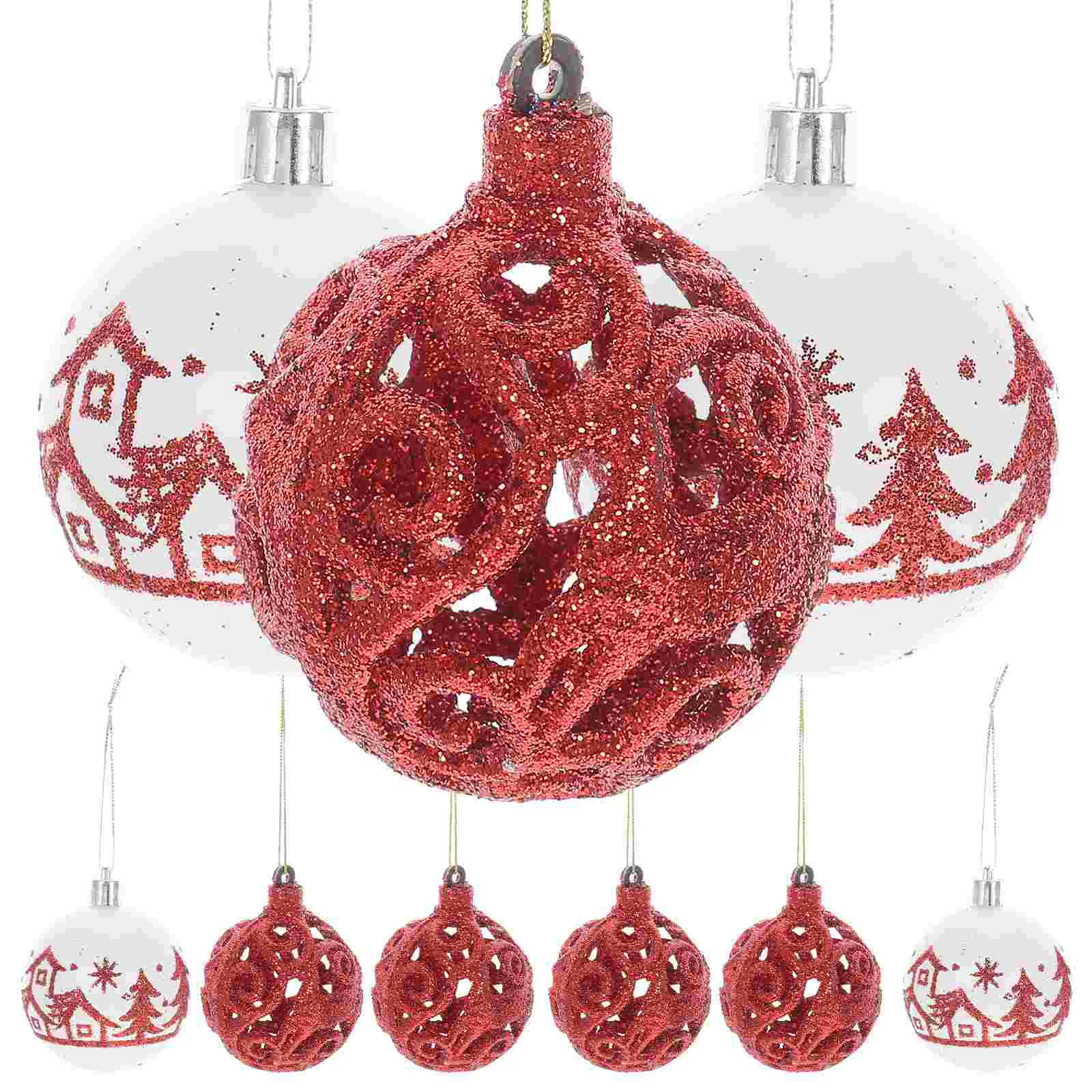 

Christmas Balls Shiny Hanging Adornment Tree Xmas Decor Pendant Themed Ornaments