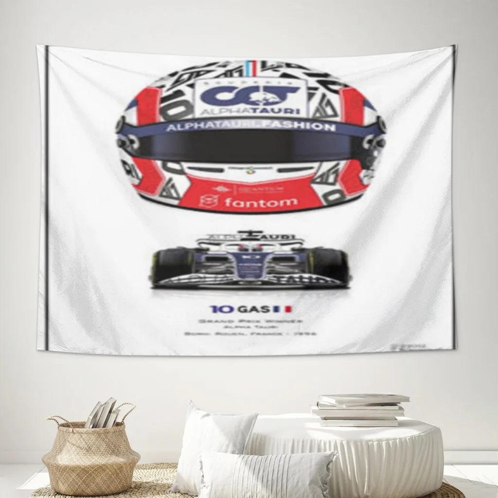 

2023-Racer-Helmet-F1-Racing-Tapestry Fabric Macrame Wall Hanging Beach Room Decor Cloth Carpet Yoga Mats Sheet Sofa Blanket