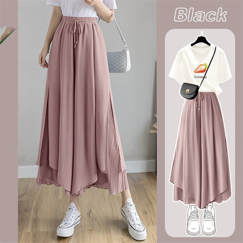 Брюки женские из хлопка и льна до щиколотки в стиле Харадзюку большие размеры PD431