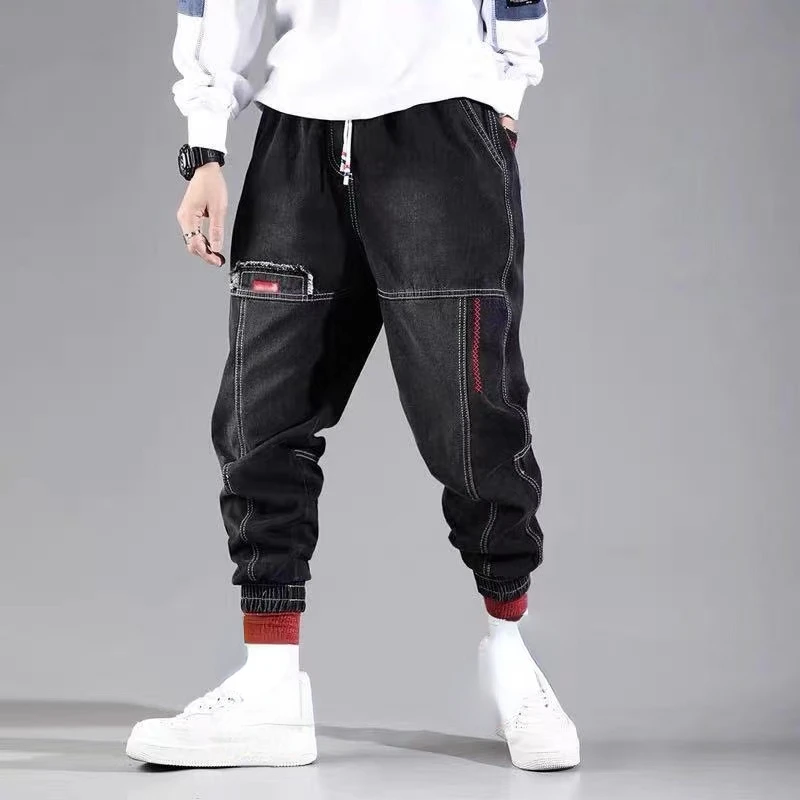 New2022 New Streetwear Hip Hop Cargo Pants Men's jeans Cargo Pants Elastic Harun pants Joggers Pants In Autumn and Spring Me