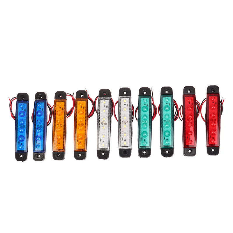 

2Pcs Side Lights Width Indicator DC12V Navigation Lights Marine Boat 6LED Lights Set Ship Signal Auto Indicator Lamps