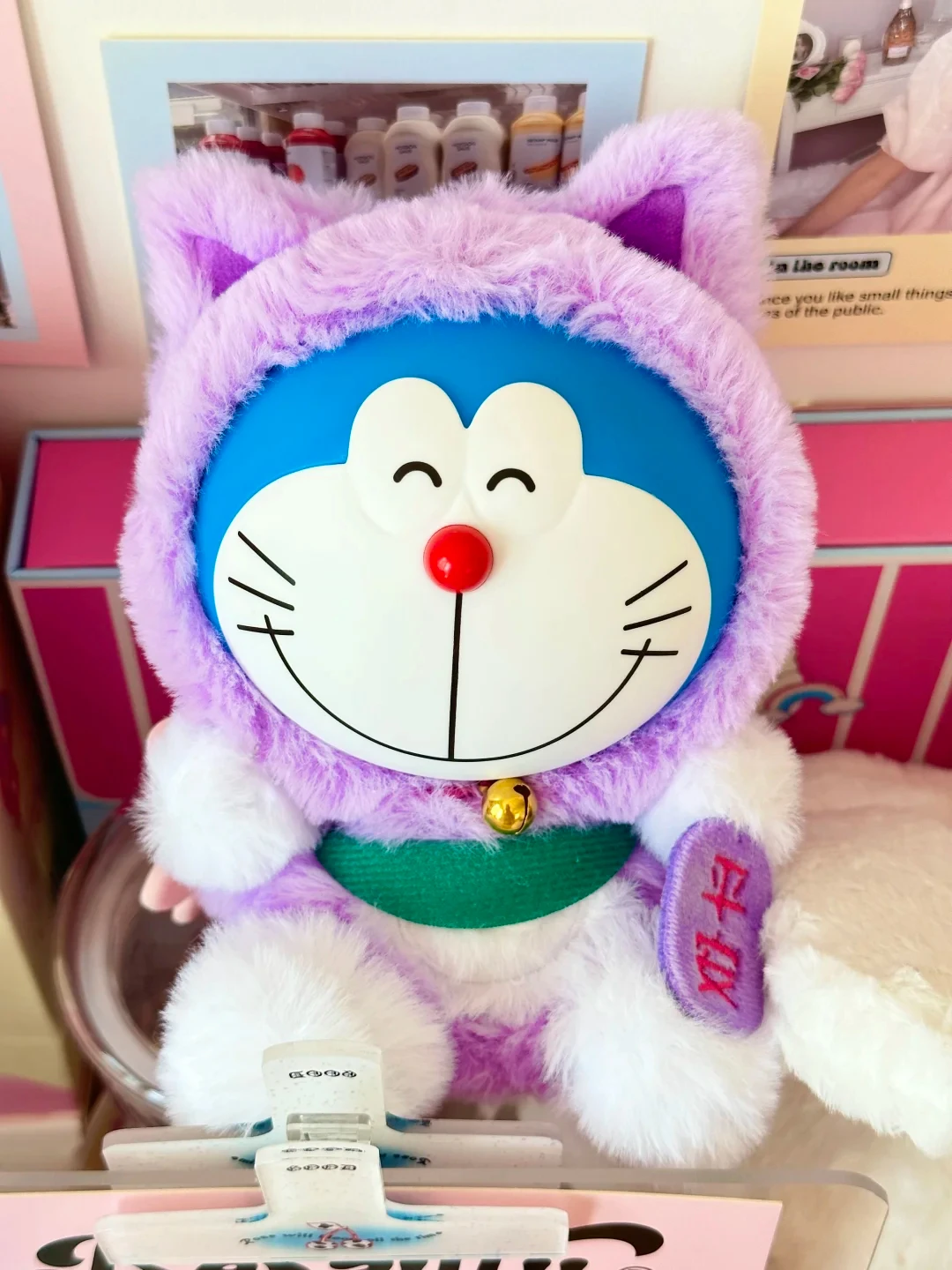 Фото Аутентичная плюшевая слепая коробка Doraemon Wishing Lucky Cat, модная милая позитивная фигурка, загадочная коробка, виниловая кукла в стиле аниме, коллекционные подарки для девочек №5