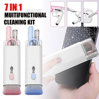 7-in-1 Cleaning Kit: Computer Keyboard Cleaner Brush, Earphones Cleaning Pen, AirPods/iPhone Cleaning Tools, and Keycap Puller Set 1