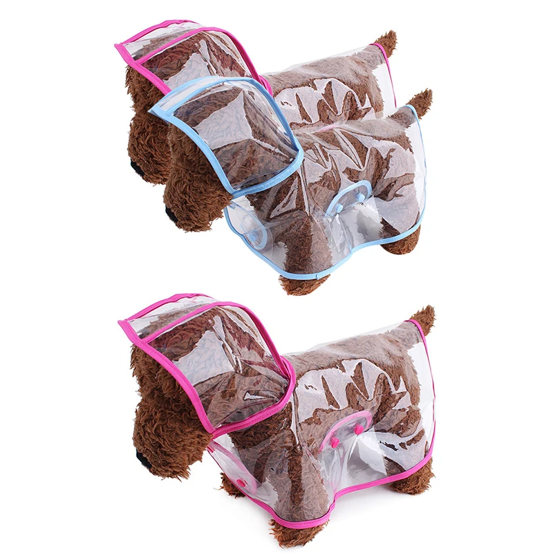 

Прозрачный водонепроницаемый дождевик из ПВХ, дождевик для домашних питомцев, дождевик, комбинезон, куртки с капюшоном, уличная одежда для ...