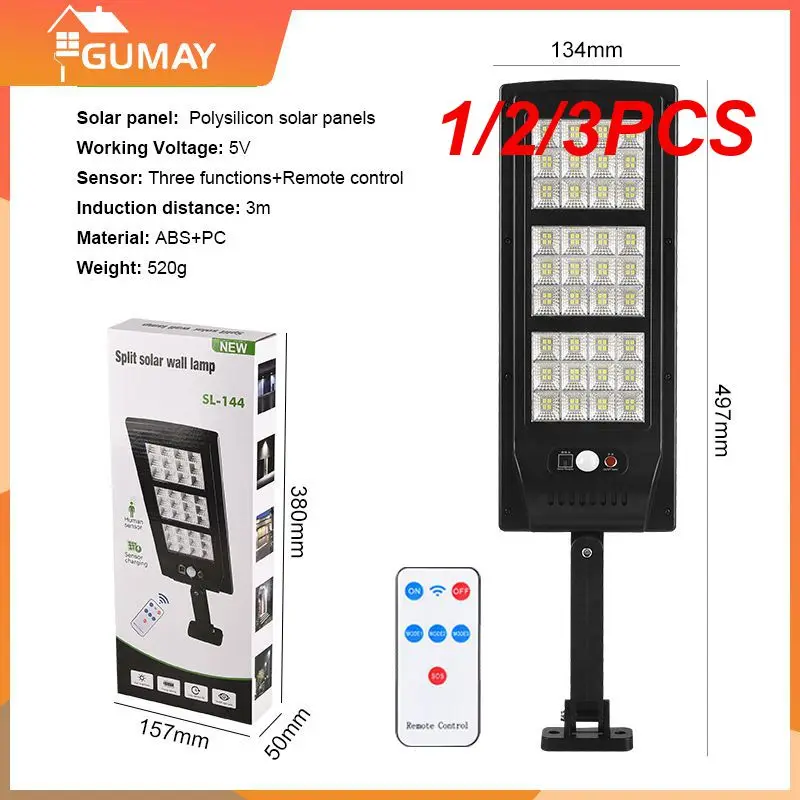 

Уличные светодиодные светильники на солнечной батарее, 3 режима, точечные светильники на солнечной батарее с дистанционным управлением, водонепроницаемые настенные лампы для сада, 1/2/3 шт.