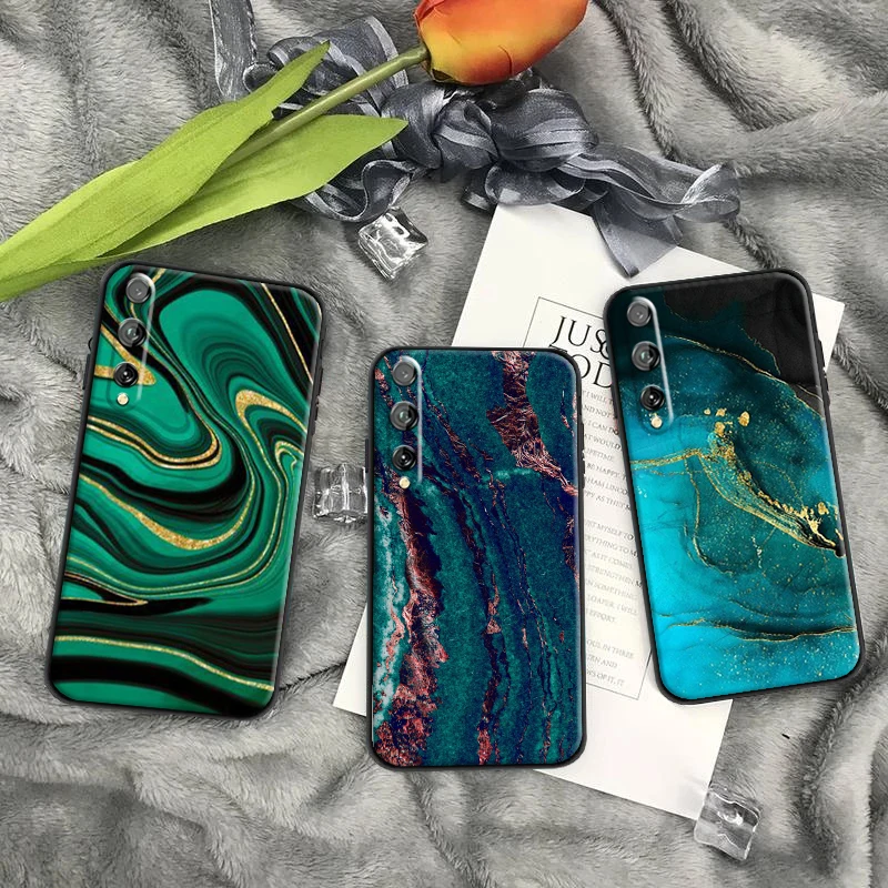 

Marble Art Fashion Phone Cases For Huawei Honor P30 P30 Pro P30 Lite Honor 8X 9 9X 9 Lite 10i 10 Lite 10X Lite Back Cover Coque