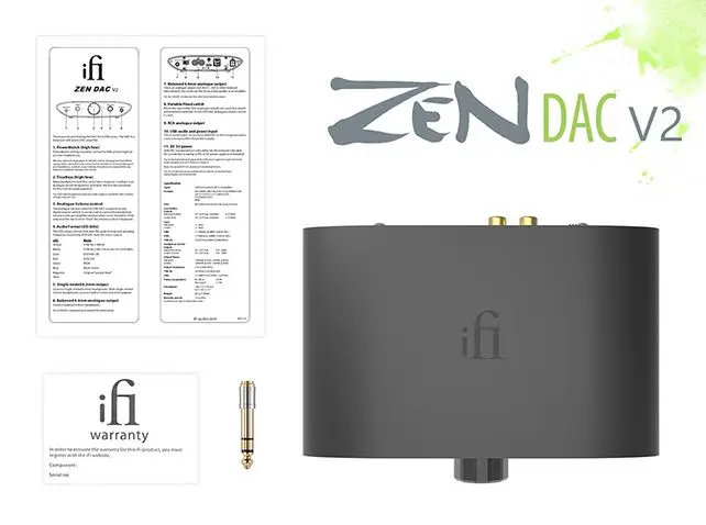 IFi Zen DAC V2 MQA декодер Настольный цифровой аналоговый конвертер с USB 3 0 RCA-Аудио