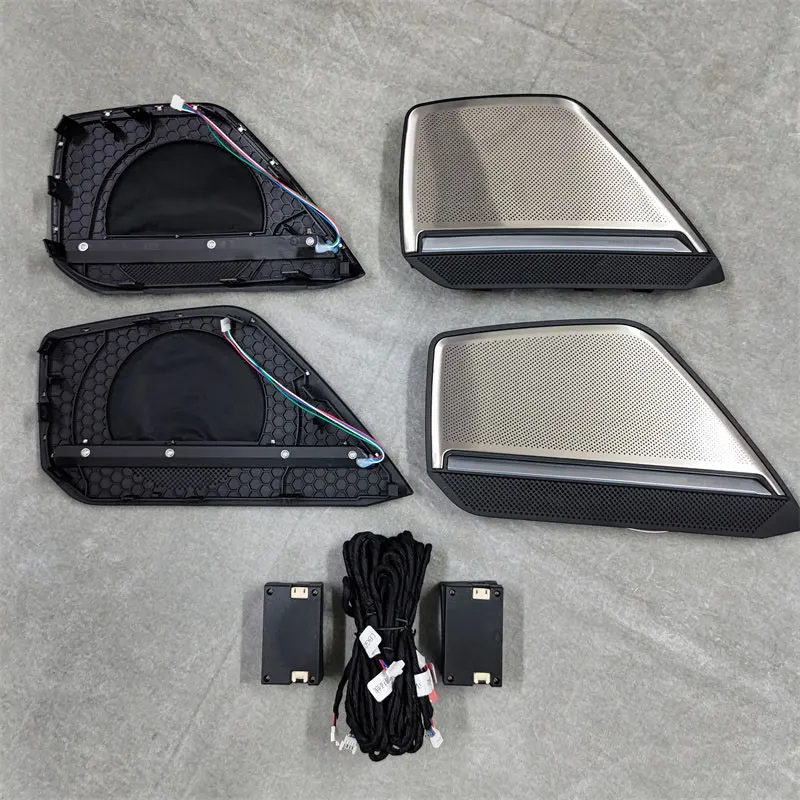 

Чехол для автомобильного динамика, подходит для Audi A6 C8 A7, отделочная панель двери, 30 цветов, детали для автомобиля