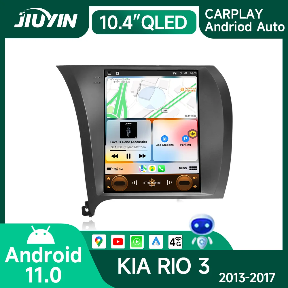

Автомагнитола 2DIN, Android 11, 4G + WiFi, мультимедийный DVD-плеер, GPS-навигация для Kia RIO 3 2011-2016, стерео 2.5D + IPS, головное устройство Carplay