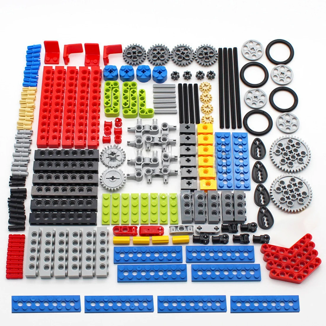 

182PCS Technology Accessories Bulk Bricks With Holes Mechanical Bolt Small Particle Building Conventional Blocks Set