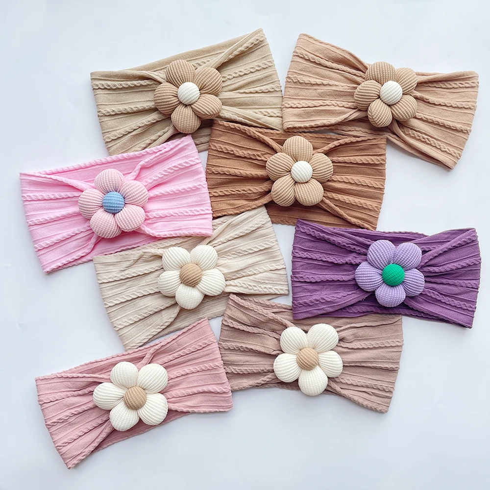 

Flower Baby Headband Toddler Infant Kids Hair Accessories Girl Newborn Bow Baby Turban Bandage Cables Headwrap Headwear Gift
