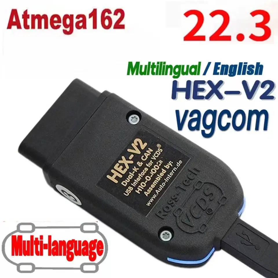 

2022 Newest VAG Scanner V22.3 VAG Tool VAG KKL VAGCOM Cable OBD2 Diagnostic Cable Multi-Language OBD2 Scanner HEX V2 VAGCOM 22.3