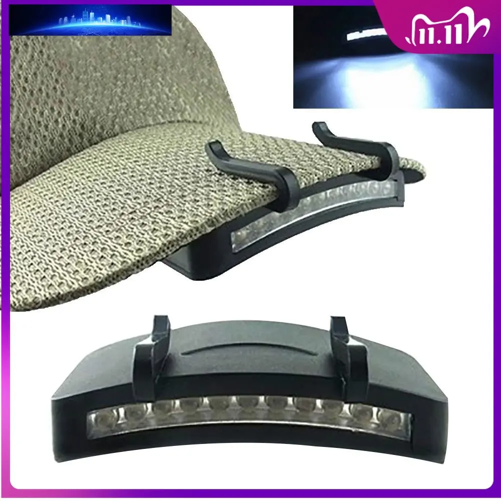 

Super Bright Night Fishing 5-LED Cap Light Headlight Headlamp Head glow Head Hat Clip on Light Fishing Head Lamp 2021 New