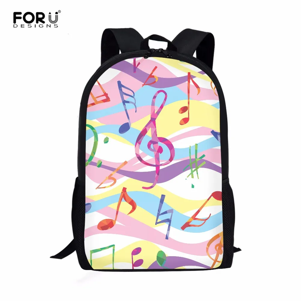 

FORUDESIGNS Musical Note Prints Large School Backpack for Kids Backpacks for High School Students Teenagers Laptop Backpack