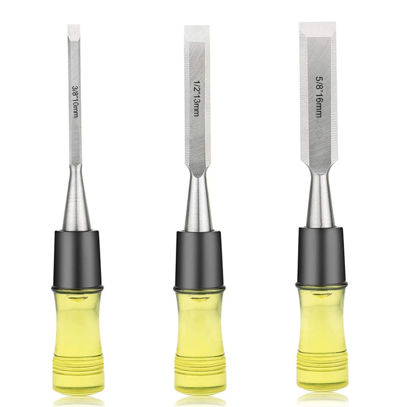 

Инструменты для резьбы по дереву, плоский деревообрабатывающий нож 3/8 дюйма 1/2 дюйма/5/8 дюйма, резьба по дереву, 3 шт./комплект, долото