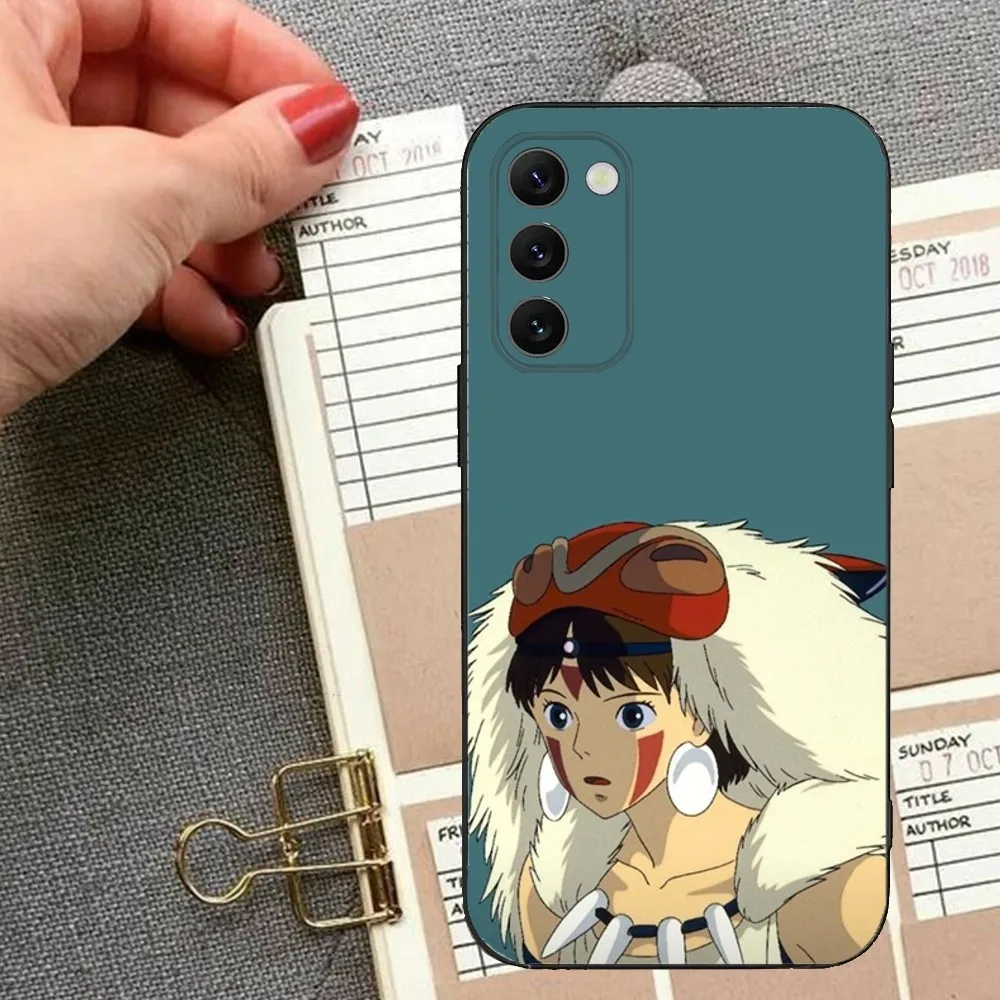 Чехол для телефона M-Mononoke Anime H-Hime Samsung S24 23 22 30 21 10 9 Ultra Plus Lite FE 5G черный мягкий чехол