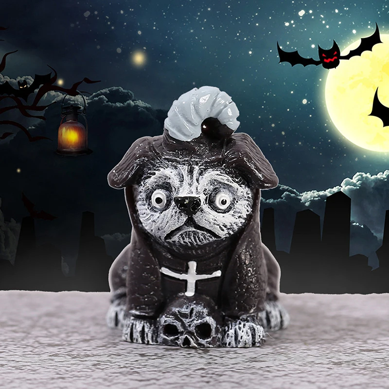 

1 шт., статуэтка на Хэллоуин, искусственное украшение из смолы, милая тыква, призрак, вампир, Декор