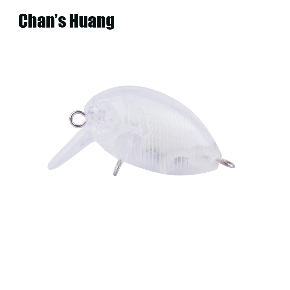

Chan's Huang 20PCS 4CM 3G Artificial Fishing Lure Bass Hard Plastic Transparent Body Wholesale Unpainted Mini Crankbait Blanks