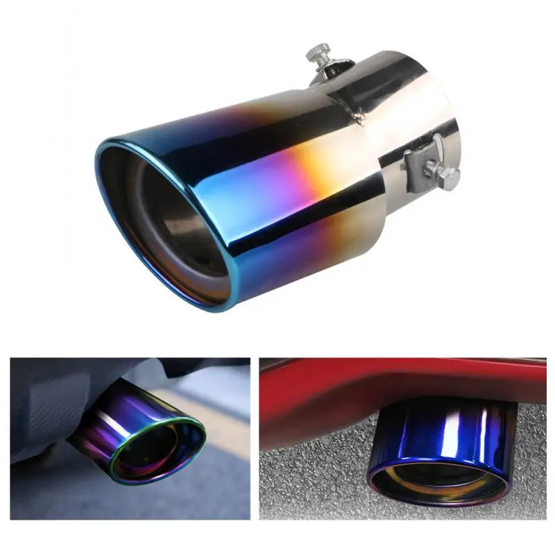 

Universal Car Auto Exhaust Muffler Tip Stainless Steel Pipe Chrome Trim Modified Car Rear Tail Throat Liner Accessories